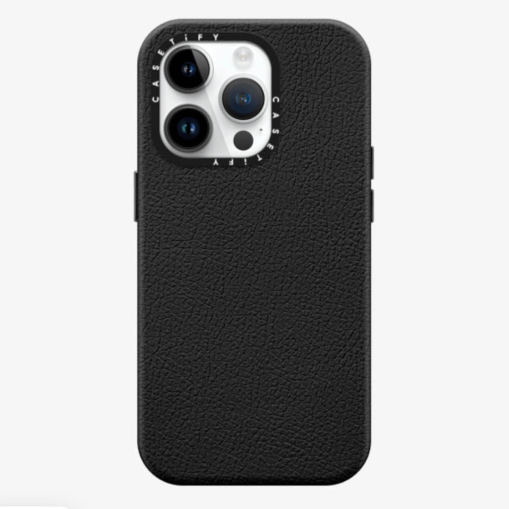 CASETiFY| IPHONE 13 PRO CASE JET BLACK PEBBLE- MAGSAFE COMPATIBLE